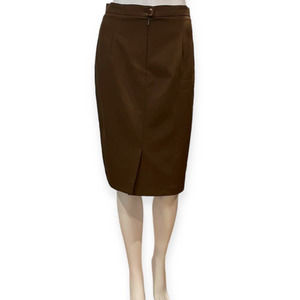 Burberry Vintage Pencil Skirt Size 40 Brown Knee Length VTG